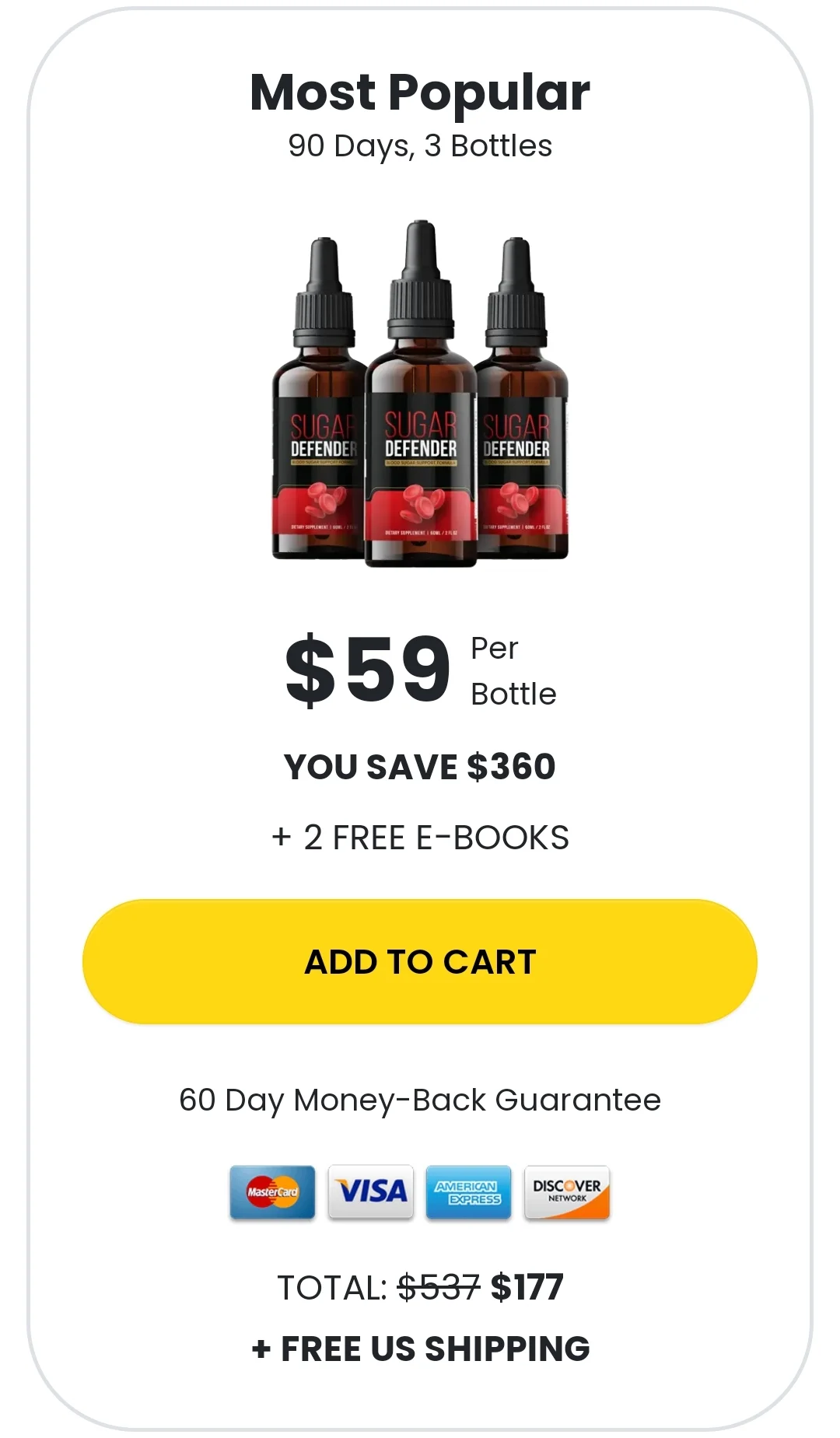 GlucoForce™ 3 bottles pricing